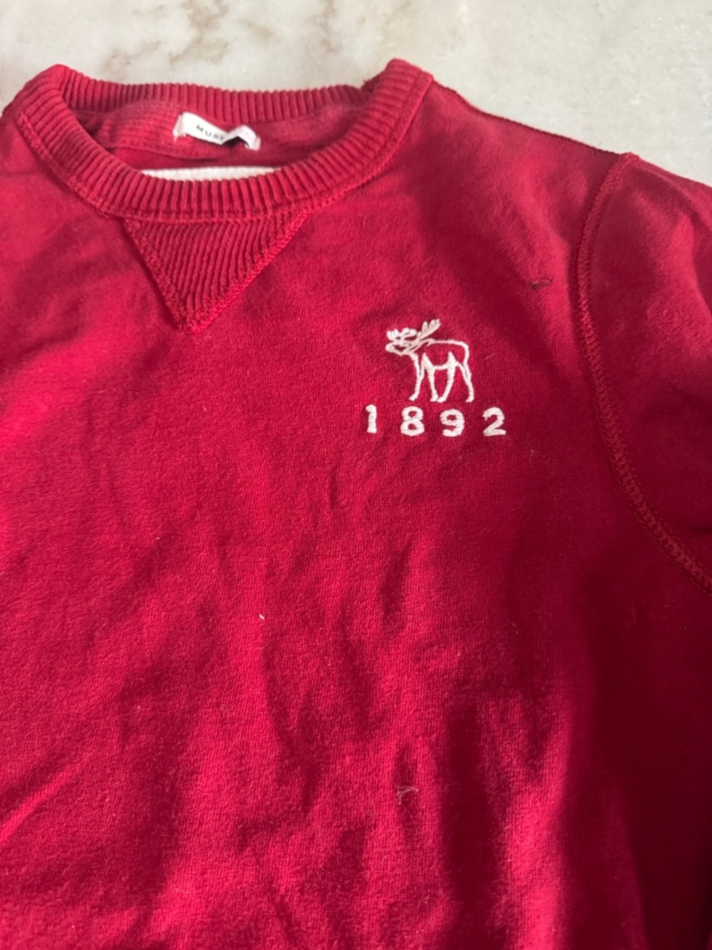 Abercrombie & Fitch Red Muscle Crewneck Sweater - Women’s L